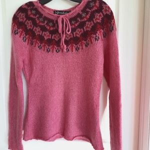La Fée Maraboutée pink sweater, Size 2